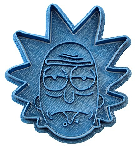 Cuticuter Y Morty Keksausstecher, Design Rick, Kunststoff, blau, 8x7x1.5 cm