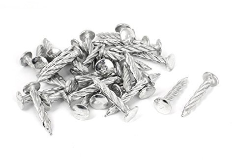 Aexit 41mm Longueur x 7mm Diamètre Galvanisé Square Twist Clous Vis Spirale 50pcs NY247087W279223U
