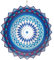 CIM Edelstahl Windspiel – Mandala Assam - Ø 250mm – leichtdrehendes Windmobile mit brillanten Farben und feinen Mustern – inklusive Aufhängung – attraktive Raum-, Fenster- und Garten-Dekoration