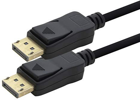 1 x câble DP 4K 60 Hz - 2 m - Câble Displayport, bande passante DP 1.2 de max. 21,6 Gbit s 4K2K 60 Hz compatible 1.1, HDCP, DPCP noir.