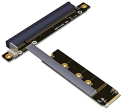 ADT-Link M.2 NVMe to PCIe 16x Riser X11050ti 1060ti 1080ti RX580 Graphics Card Extender M2 x16 PCI-e for PC Mining Bitcoin BTC (25cm)