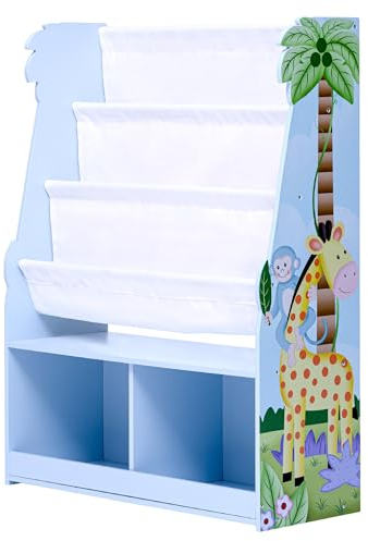 Fantasy Fields Sunny Safari Kinder Bücherregal Aus Holz Mit Aufbewahrung Mehrfarben TD-13410SS