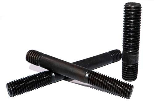 Stehbolzen M10x30 DIN 939 schwarz Stückzahl 10 Festigkeit 10.9 Stiftschraube mit Einschraubende 1,25xd