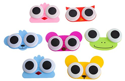 1PCS Sweet Cartoon 3D Big Eyes Kontaktlinsen Box Fall Eule Frosch Tierform Kontaktlinsen Fall