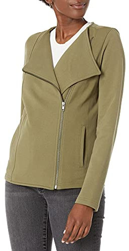 The Drop @caralynmirand Giubbotto da Biker a Maniche Lunghe in Maglia da Donna, Oliva, S