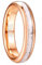 GALANI 4mm Wolframcarbid Ring Rosegold Ringe für Herren Damen Eheringe Herrenringe Verlobungsring Vertrauensring Partnerring mit Weißem Marmor Männer Geschenke Größe 62(19.7)