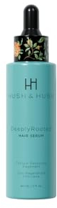 HUSH & HUSH - DeeplyRooted® Hair Serum – Potentes Haarserum für Haarwachstum & Kopfhautpflege – Regeneriert, revitalisiert dünnes, brüchiges Haar – Vegan, parabenfrei, ohne künstliche Duftstoffe 60ml