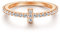 Bague Croix en Argent Véritable Pavé Zircons Fantaisie Femme Couleur Or Rose Taille 49.5