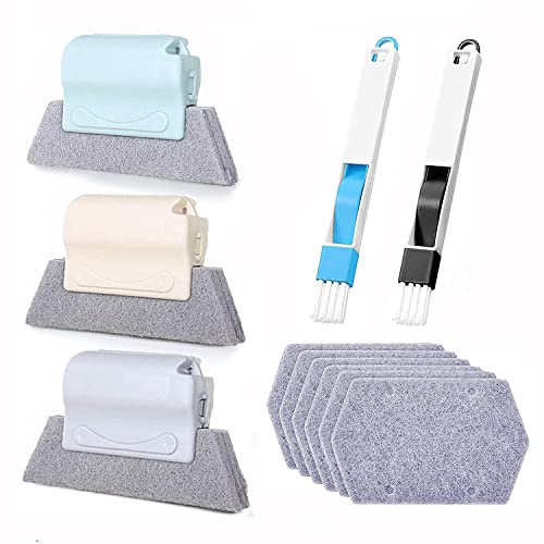 YOUTAI Window Groove Cleaning Brush Set, Magic Window Slot Crevice Track Cleaning Brush Hand-held Groove Gap Cleaning Tools Set