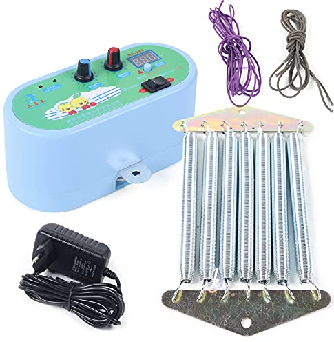 RibasuBB Elektrische Wiegensteuerung, Automatisch-Schwingfeder Elektrisch Wiege mit 7 Stück Feder, Max Lastgewicht 20 kg, Zeit Vibrationsamplitude einstellbar Für die Baby Federwiege Babyschaukel