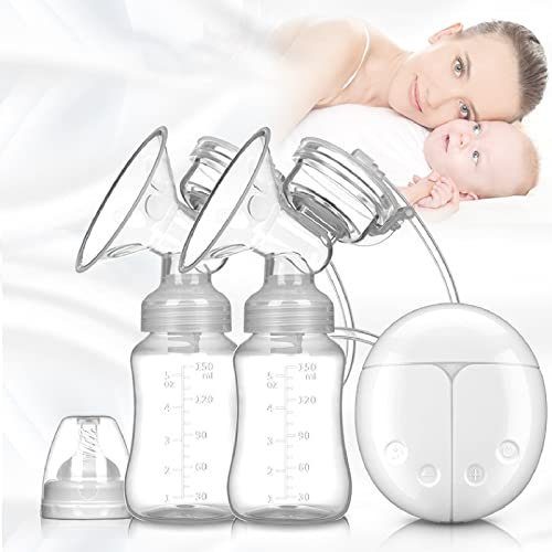 Doppelte Elektrische Milchpumpe Doppelmilchpumpe Stillpumpe mit 2 Modi und 8 Stufen ultra-leise wiederaufladbare Milchpumpe, ideal zum abpumpen für zu Hause und unterwegs