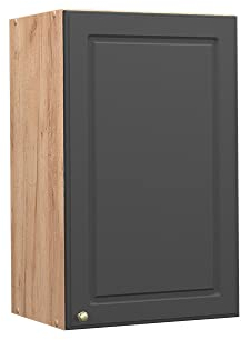 Vicco Hängeschrank Fame-Line, hängender Küchenschrank, Anthrazit-Gold/Goldkraft Eiche, 45 cm