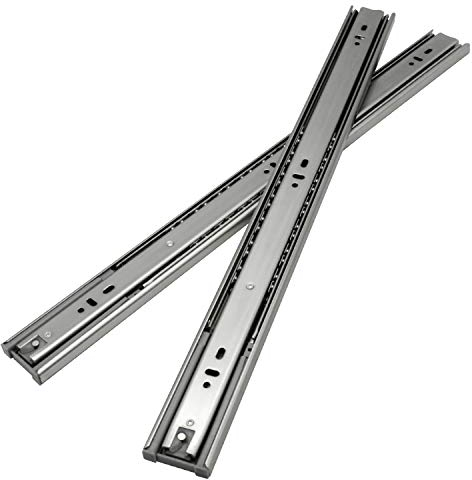 Jopassy Guide per cassetti 45 cm, portata 45 kg, con guide a sfera, 1 coppia (2 pezzi), cassetto estraibile in acciaio zincato, guide per cassetti estraibili, lunghezza 900 mm