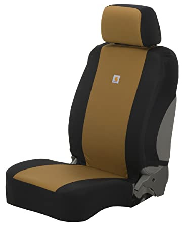 Carhartt Universal-Schalensitzbezüge aus Nylon-Enten-Canvas, langlebiger Sitzschutz mit Regenschutz, Schwarz und Carhartt Braun