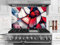 Myphotostation.com 40x40''Tempered Glass Red Stained Backsplash Design Cooker Wall Backsplash Panel Glass Splashback for Kitchen Panel Design Stained Splashback Red