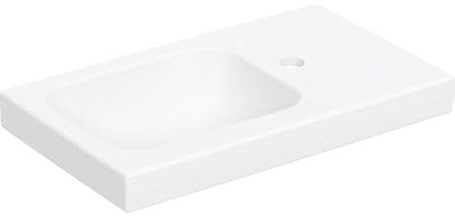 Geberit Handwaschbecken iCon Light 53x31cm, o Ü, HL + Ablagefl. re, we. ma