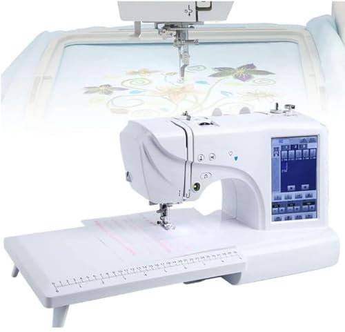 SKIHOT Máquina Costura Y Bordado,Máquina Bordadora Digital Eléctrico,con Un Área Bordado 4 X 9.2 Y Pantalla Táctil LCD,para Decoración Hogar,Ropa,Manualidades