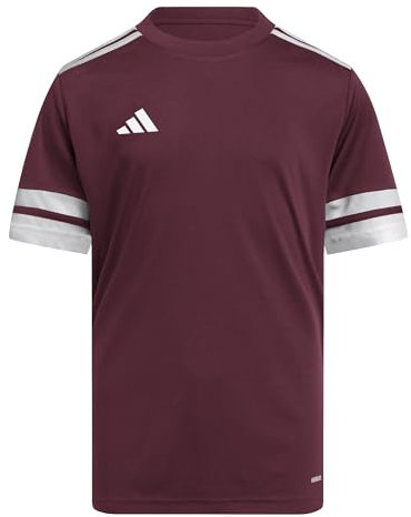adidas Unisex Kids SQUADRA25 Jersey Short Sleeve Kids, Team Maroon 2/White, 9-10 Years