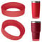 Linkidea Water Bottle Boot Compatible with YETI Rambler Tumbler 20oz/30oz, Travel Mug 20oz/30oz, Straw Cup 26oz, Silicone Bottle Bottom Bumper Protector (Harvest Red / 2 Pack)