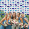 QeeFop Papier Girlande Deko, 52Ft Blau Herz Girlande Hochzeit Deko Doppelseitig Metallisches Papier Hängende Girlande für Hochzeit, Geburtstag, Brautparty Deko (Blau)