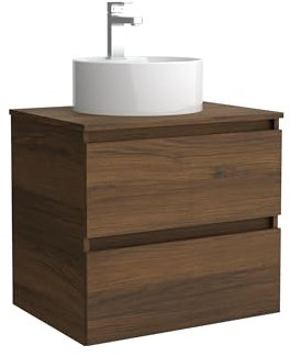 Salgar Mueble de baño Bequia 70cm + Encimera + Lavabo posar | Nogal|70x45x56