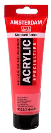 AMSTERDAM Talens Acrylfarbe 120 ml Malen Zeichnen Kunst Metallic Red