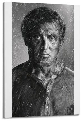 MHEGSNGA Rambo Poster Last Blood, Vintage-Kunst, Raumdekoration, ästhetische Schlafzimmerdekoration, Leinwandposter für Schlafzimmer, 30 x 45 cm, Rahmenstil