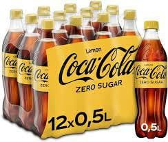 Coke Zero Sugar New Refreshing Lemon 500ml Bottles (12 Bottles x 500ml)
