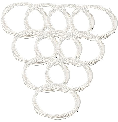 VICASKY 10paquetes Cuerdas De Guitarra Folk Plateadas Cuerdas De Nailon Duraderas Para Guitarra Acústica Reemplazo Para Principiantes y Músicos
