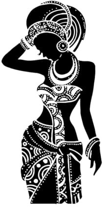 Afrika-Wandtattoo, Stammes-Wandkunst, afrikanische Wandkunst, schwarze Frau, Boho-Aufkleber, Schlafzimmerdekor, Zimmeraufkleber, Afrika-Kunstdekor, klein – 42x85cm