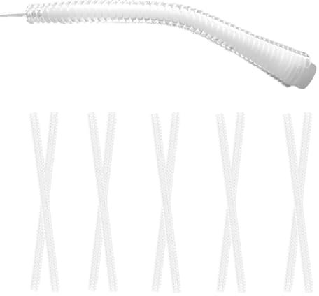 5 Paires 80mm*2mm de Housse antidérapante pour branches de lunettes,housses en silicone,pour lunettes de sport,lunettes de lecture, flexible,universelles(transparent)