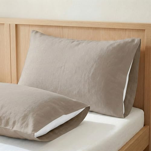 ECOMMERC3 Funda Almohada Cama 90 100% algodón extrasuave | Tierra | algodón puro de tacto suave y natural - transpirable - fácil lavado - colores vivos - Calidad española