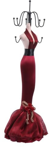 IMIKEYA Porte-bijoux Mannequin En Forme De Robe Pour Colliers Et Bracelets - Présentoir Rotatif Élégant Et Pratique Pour Organiser Vos Accessoires Et Mettre En Valeur Vos Bijoux