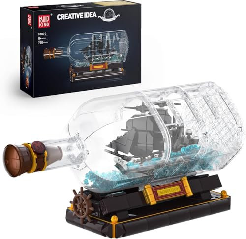 Mould King 10070 Black Pearl Piratenschiff in Flasche (788Teile)