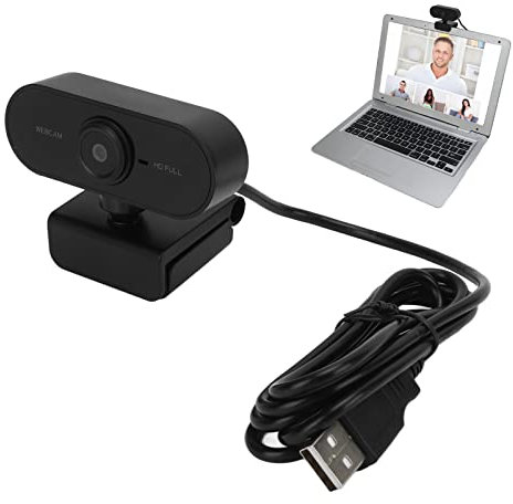 1080P HD Webcam with Microphone,USB Computer Web Camera,USB Streaming Webcam with 360° Rotation and Noise Cancelling Mic for Laptop PC Mac for Online Classes,Live Streaming