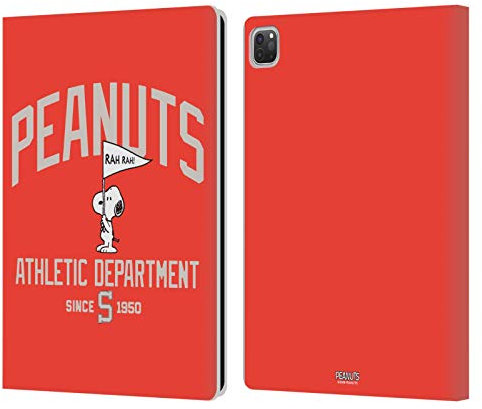 Head Case Designs Licenza Ufficiale Peanuts Snoopy Dipartimento di Atletica Squadra Sport Custodia Portafoglio in Pelle Compatibile con Apple iPad PRO 12.9 2020/2021/2022