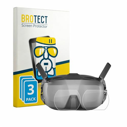 BROTECT Schutzglas für DJI Goggles N3 | (Linse) 3 Stück Transparenter Displayschutz Made in Germany Schutzfolie Panzer Folie Glas 9H Einfache Montage Clear