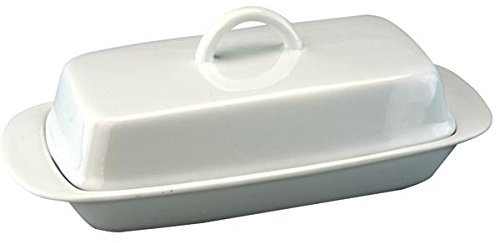 apollo THE HOUSEWARES BRAND Apollo Butter Dish with Handle, Multi-Colour, 10 x 20 x 7 cm, Porcelain, Multicoloured, 10x20x7