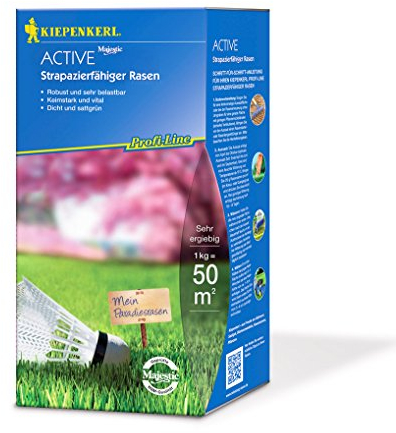 Rasenmischung Spiel- und Sportrasen, Strapazierfähiger ACTIVE Majestic von Kiepenkerl 1 Kg