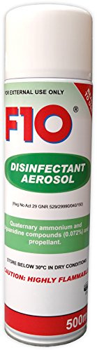 F10 disinfectant aerosol-500ml-safe for all pets/reptiles/dogs/small animals