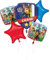 Amscan 3272301 - Bouquet Folienballon Paw Patrol, 5 Ballons, Heliumballon