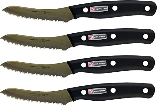 Set di coltelli Miracle Blade World Class Chef Tony – L'originale come visto in TV., 4 Steakmesser