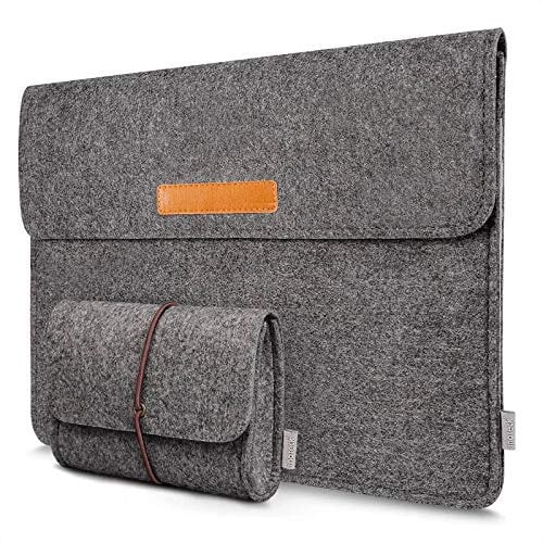 Inateck 14 Zoll Laptoptasche Hülle Kompatibel mit 14 Zoll Laptops/15 Zoll MacBook Pro 2016/2017/2018/2019 (Model A1707/A1990), Dunkelgrau