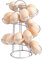 Flexzion Egg Skelter Moderner spiralförmiger Eierhalter Arbeitsplatte (mittelgroßes Eierdisplay) – freistehender kabelgebundener Eierhalter für frische Eier, Spenderständer, Aufbewahrungsregal für