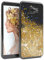 EAZY CASE Hülle kompatibel mit Samsung Galaxy J4 Plus Schutzhülle mit Flüssig-Glitzer, Handyhülle, Schutzhülle, Back Cover mit Glitter Flüssigkeit, aus TPU/Silikon, Transparent/Durchsichtig, Gold