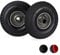 relaxdays Set di 2 Ruote per Carriola, Ruota Completa ad Aria 3.00-4 con Cerchione in Acciaio, Asse D: 25mm, Nero-Grigio