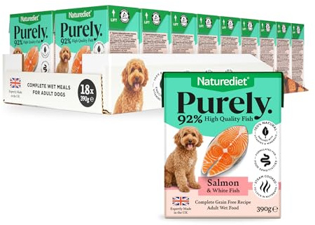 Naturediet - Purely, Complete Wet Food, Salmon & White Fish, 390g (Pack of 18)