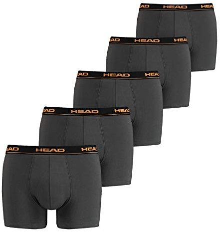 HEAD 5 er Pack Herren Boxer Boxershorts Basic Pant Unterwäsche, Bekleidungsgröße:S, Farbe:862 - Dark Shadow
