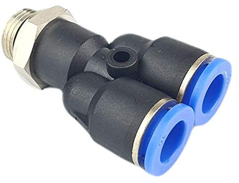 Einschraub-Y-Steckverbinder - zylindrisch - Pneumatikverbinder - Push In (G 1/4 x 8mm)