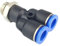 Einschraub-Y-Steckverbinder - zylindrisch - Pneumatikverbinder - Push In (G 1/4 x 8mm)